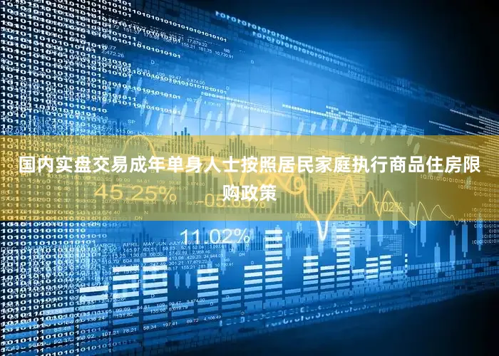 国内实盘交易成年单身人士按照居民家庭执行商品住房限购政策