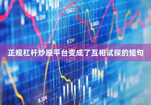 正规杠杆炒股平台变成了互相试探的短句
